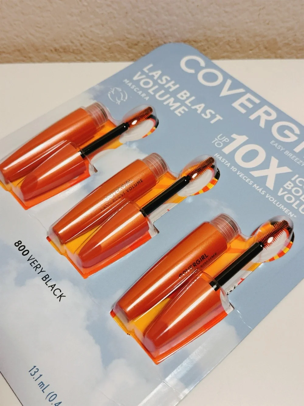 Covergirl Lash Blast Volume 10X Very Black 800 Mascara, 3 PACK 0.44 Fl/ Oz Each